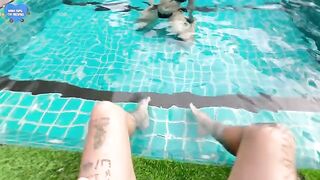 My girlfriend’s best friend fucked me in the pool, it was amazing!