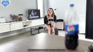The friend's girl is sweet but really loves big dicks