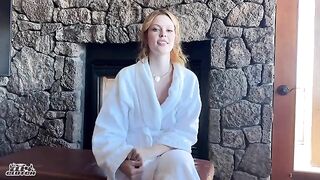 Redhead bridesmaid got locked out of the room before the wedding