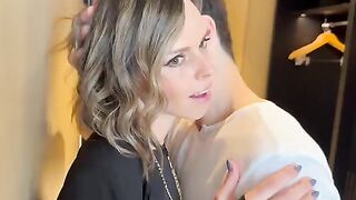 Hot wife has a great threesome sex with two guys after a night out