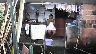 A black girl did not know about the hidden phone, so she showed herself (2018)