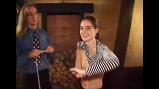 A girl with a big bush is masturbating in an amateur video
