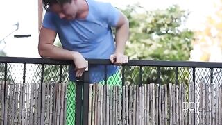 The neighbor guy fucked busty brunette with natural boobs
