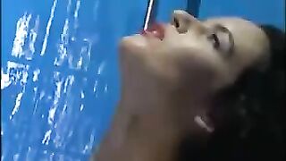 A couple has sex in the bathroom, as they like, with intense anal action