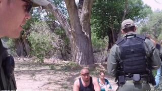 The old woman is fucking with a young soldier