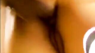Two guys fucked Asian babe at her home in intense threesome