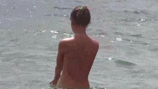 Nudist beauties are fucking on the naked beach