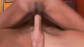 A black girl with a sexy body fucks a white guy with big cock