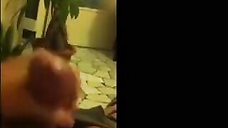 Fingered his pussy on the phone and removed it without panties