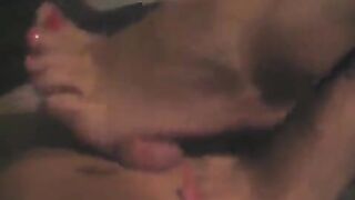 The guy masturbates his cum, showcasing intense close-up action