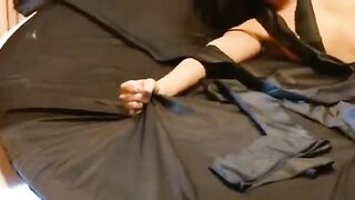 The girl, after blowjob, spreads her legs for anal sex