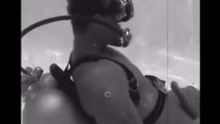 During the diving, she made an aqualangist a blowjob, showcasing her wild side