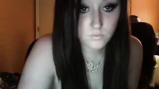 A daughter with big tits is having sex with her dad on camera