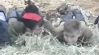 A young guy has sex with a girl in the barn, brought there for fun