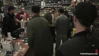 The girl was roughly fucked in the store, and it was filmed