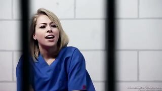 Two girls are licking each other's pussies in the prison cell