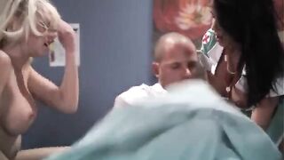 Two sexy nurses don’t mind fucking with a nice guy