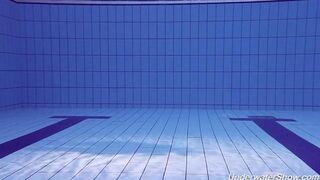 Naked swimming in the pool is a great way to cool down on a hot day