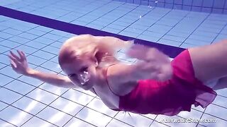 Naked swimming in the pool is a great way to cool down on a hot day