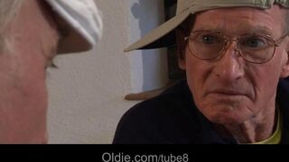 Two old folks fucked by young girlfriends in 2020