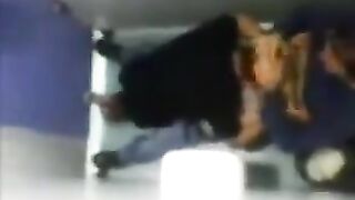 The camera in the toilet shows how the guys suck cock