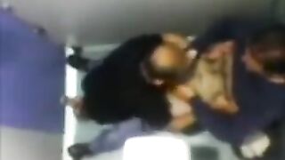 The camera in the toilet shows how the guys suck cock