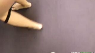 The cute blonde girl has an incredible talent for sucking cock