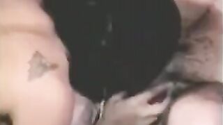 The man fucked in his pants by a sexy strapon-wearing girl