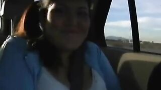 The fat woman shows her huge boobs and pussy