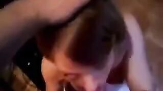 I didn't expect that after a blowjob he would finish on her like this