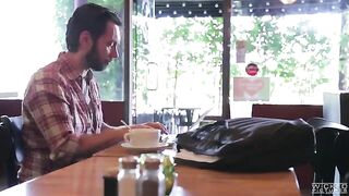 The guy picked up an Asian in the cafe and fucked her hard on the bed