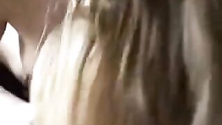 A girl has sex at home with her boyfriend in POV style