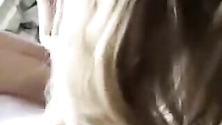 A girl has sex at home with her boyfriend in POV style