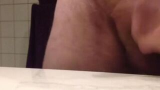 Fingers and balls in the table, that's how this hot guy works