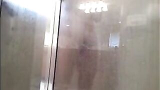 The guy washed himself in the shower, not suspecting a thing