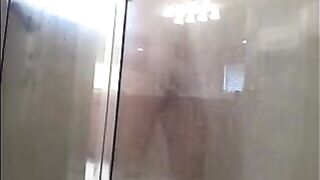 The guy washed himself in the shower, not suspecting a thing