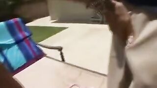 Latin MILF with big fake tits gets fucked in all holes