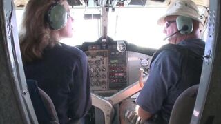 Blonde stewardess with big tits gets her pussy smashed hard in HD