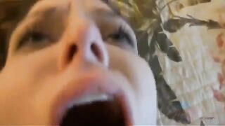 A woman has a glory at home with a hairy member, eporn 2020