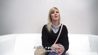 Young beauty from the Czech Republic came to porn casting for the first time