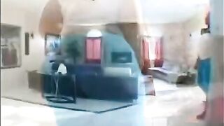 A black man has sex with his fat black girlfriend on the couch