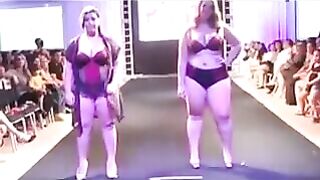 A group of fat women ran on the boardwalk and made cumshot