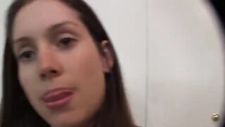 A blowjob with a beautiful girl in high-quality home sex