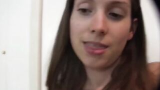 A blowjob with a beautiful girl in high-quality home sex