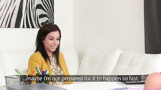 Girl casting with lesbian agent Tracy Lindsay in steamy action
