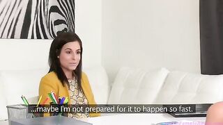 Girl casting with lesbian agent Tracy Lindsay in steamy action