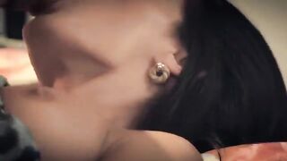 The wonderful member is caressed by a gorgeous brunette in HD