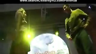 A girl is fucking in front of the audience in the club