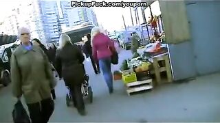 Guy ordered a hooker and fucked a blonde on the street