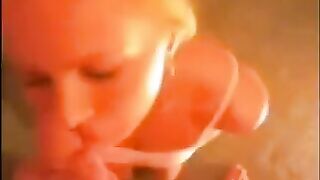 A blowjob at home is always a guarantee of a cumshot in the face